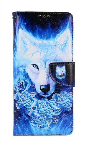 TopQ Pouzdro Xiaomi Redmi 12C knížkové Tyrkysový vlk 112666 - Phone Case - Main image