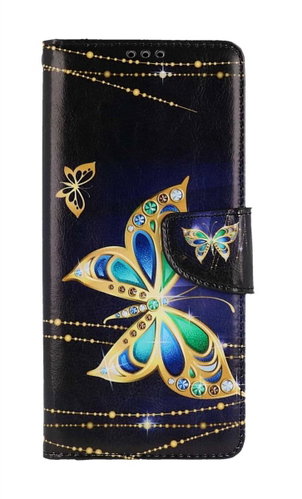 TopQ Pouzdro Xiaomi Redmi 12C knížkové Zlatý motýl 112659 - Phone Case - Main image