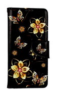 TopQ Pouzdro Xiaomi Redmi Note 12S knížkové Zlaté květy 112810 - Phone Case