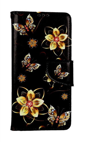 TopQ Pouzdro Xiaomi Redmi Note 12S knížkové Zlaté květy 112810 - Phone Case - Main image