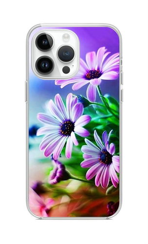TopQ Kryt iPhone 14 Pro Fialové květy 112496 - Phone Cover - Main image