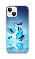 TopQ Kryt iPhone 14 Modří motýlci 109818 - Kryt na mobil
