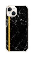 TopQ Kryt STYLE iPhone 14 Mramor černo-zlatý 109782 - Kryt na mobil