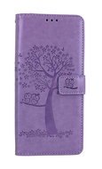 TopQ Pouzdro Xiaomi Redmi 12C knížkové Světle fialový strom sovičky 113201 - Phone Case