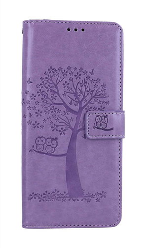 TopQ Pouzdro Xiaomi Redmi 12C knížkové Světle fialový strom sovičky 113201 - Phone Case - Main image