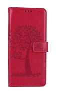 TopQ Pouzdro Xiaomi Redmi 12C knížkové Tmavě růžový strom sovičky 112398 - Phone Case