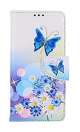TopQ Pouzdro Samsung A34 knížkové Bílé s motýlkem 112826 - Phone Case