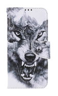 TopQ Pouzdro Samsung A34 knížkové Černobílý vlk 112617 - Phone Case