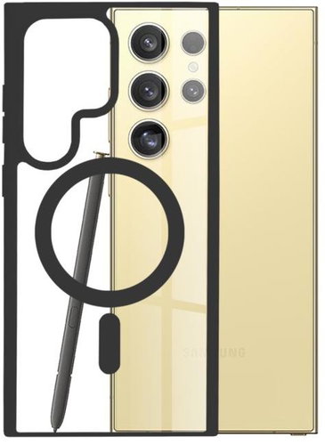 TopQ Cover Magnetic Samsung S24 Ultra hard with black frame 117447 - Phone Cover - Main image