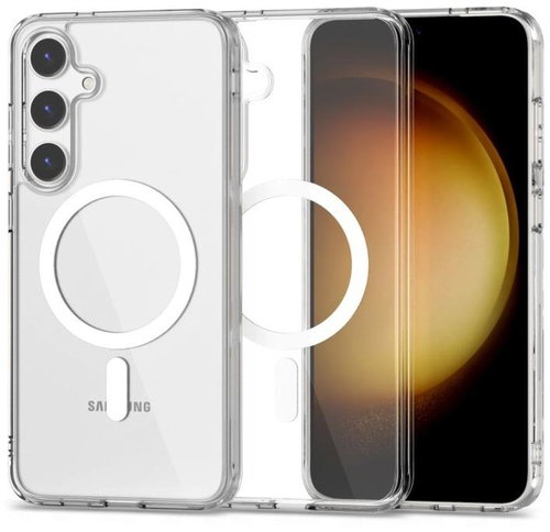 TopQ Cover Clear Magnetic Samsung S24 hard transparent 117445 - Phone Cover - Main image