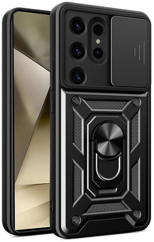 TopQ Cover Armor Lens Samsung S24 Ultra ultra durable black 117444 - Phone Cover - Main image