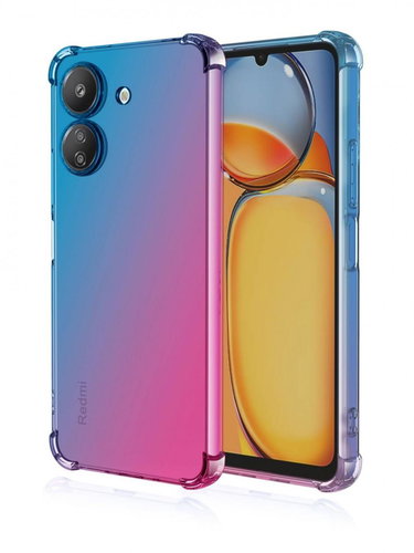 TopQ Kryt Xiaomi Redmi 13C Shock duhový modro-růžový 117574 - Phone Cover - Main image