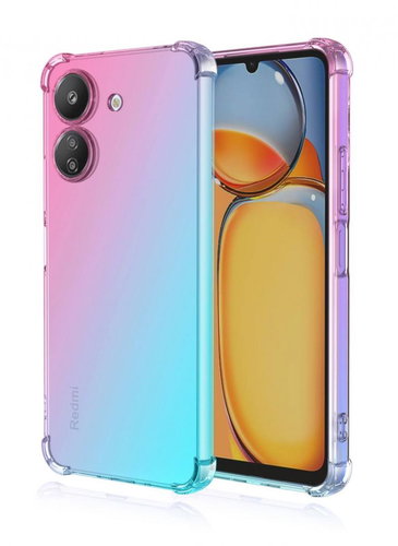 TopQ Kryt Xiaomi Redmi 13C Shock duhový mentolovo-růžový 117573 - Phone Cover - Main image