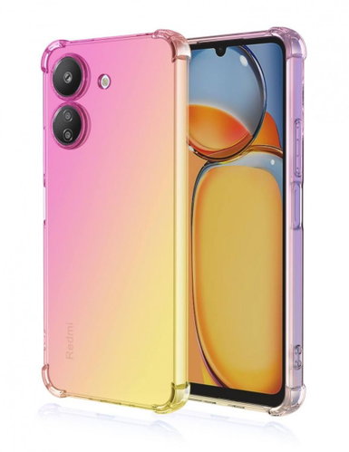 TopQ Kryt Xiaomi Redmi 13C Shock duhový růžovo-žlutý 117572 - Phone Cover - Main image