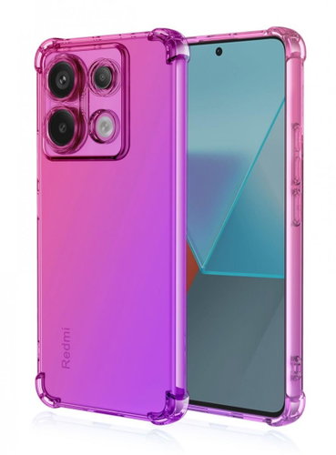 TopQ Kryt Xiaomi Redmi Note 13 Pro 5G Shock duhový růžovo-fialový 117995 - Phone Cover - Main image