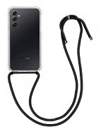 TopQ Kryt Samsung A25 5G s čiernou šnúrkou priehľadný 118178 - Kryt na mobil