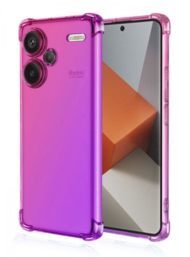 TopQ Kryt Xiaomi Redmi Note 13 Pro+ 5G Shock duhový růžovo-fialový 118187 - Phone Cover - Main image