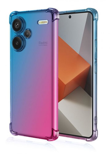TopQ Kryt Xiaomi Redmi Note 13 Pro+ 5G Shock duhový modro-růžový 118186 - Phone Cover - Main image