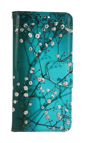 TopQ Case Xiaomi Redmi 13C book Blue with flowers 118327 - Phone Case - Main image