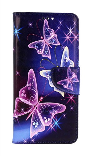 TopQ Case Xiaomi Redmi 13C book Blue with butterflies 118324 - Phone Case - Main image
