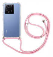 TopQ Kryt Xiaomi 13T s růžovou šňůrkou průhledný 118216 - Phone Cover