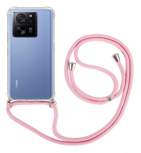 TopQ Kryt Xiaomi 13T s růžovou šňůrkou průhledný 118216 - Phone Cover - Main image