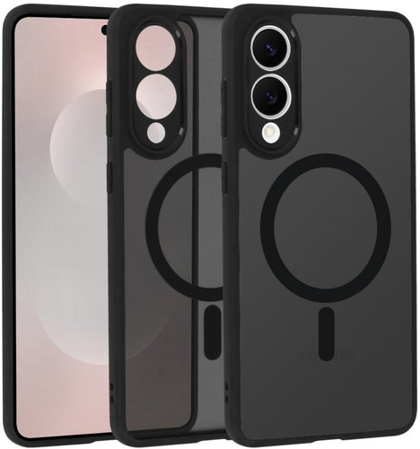 TopQ Full Matte Mag Cover for Samsung Galaxy S25 Edge black - Phone Cover - Main image