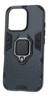 TopQ Ultra durable back cover for iPhone 16 Pro black with ring - Phone Cover