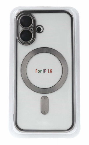 TopQ Metallic MagSafe for iPhone 16 Titanium - Phone Cover - Main image
