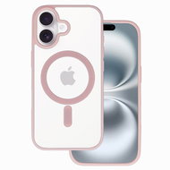 TopQ Acrylic colour Magsafe for iPhone 17 light pink - Phone Cover