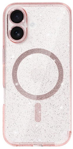 TopQ Glitter Magsafe for iPhone 17 pink clear - Phone Cover - Main image