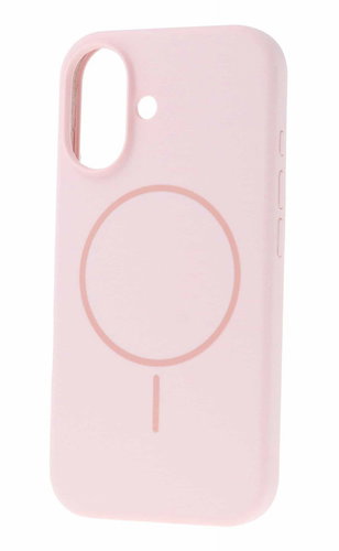 TopQ Magsafe Slim Silicone for iPhone 16 light pink - Phone Cover - Main image