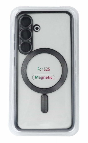 TopQ Metallic Magsafe for Samsung Galaxy S25 Black - Phone Cover - Main image