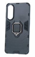 TopQ Ultra durable back cover for Samsung Galaxy S25 Edge black with ring - Phone Cover