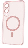 TopQ Glitter Magsafe for Samsung Galaxy S25 Edge pink clear - Phone Cover