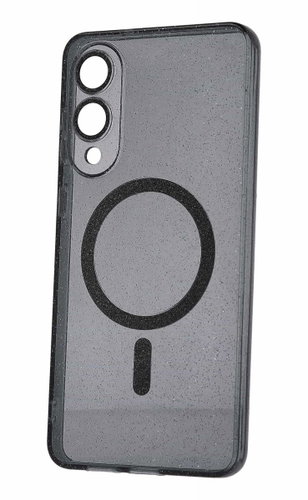 TopQ Glitter Magsafe for Samsung Galaxy S25 Edge black clear - Phone Cover - Main image