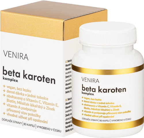 VENIRA Beta Carotene Complex, 80 Capsules - Beta-Carotene - Main image