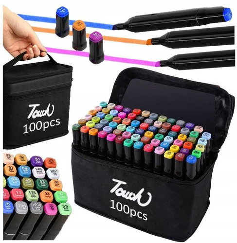 TopKing Set of double-sided markers,100 pcs - Felt Tip Pens - Main image