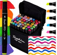TopKing Set of double-sided markers, 48 pcs - Felt Tip Pens