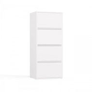 Topeshop Alma 4 doors 4 shelves, white - Chest of Drawers