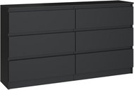 Topeshop Malwa M6/140 black - Chest of Drawers