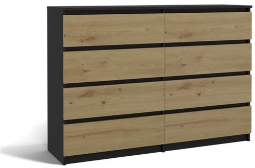 Topeshop Chest of drawers Malwa M8/140 138 × 97 × 40 cm, Artisan anthracite - Chest of Drawers - Main image