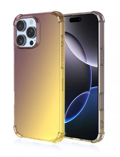 TopQ Cover iPhone 16 Pro Shock rainbow purple-yellow 124878 - Phone Cover - Main image