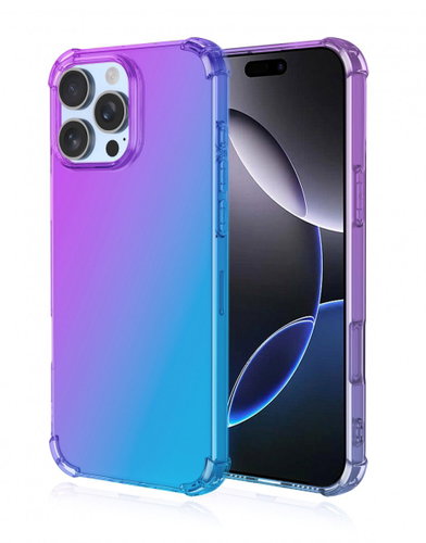 TopQ Cover iPhone 16 Pro Shock iridescent purple-blue 124875 - Phone Cover - Main image