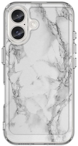 TopQ Cover STYLE iPhone 16 Solid Marble White 129705 - Phone Cover - Main image