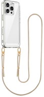 TopQ Cover Esthetique iPhone 16 Pro Max with beige cord transparent 129061 - Phone Cover