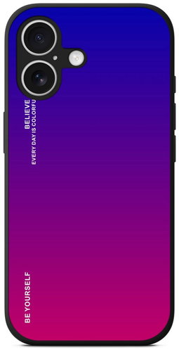 TopQ Cover LUXURY iPhone 16 solid rainbow purple 124849 - Phone Cover - Main image