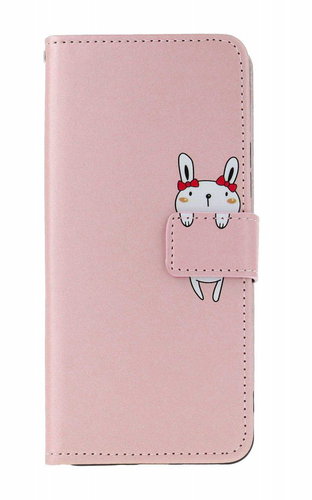 TopQ Case Xiaomi Redmi 13C book pink with rabbit 130932 - Phone Case - Main image