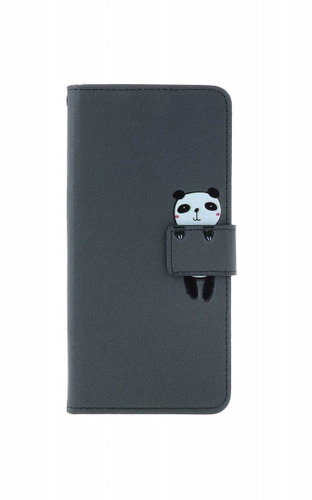 TopQ Case Samsung A55 book black with panda 130929 - Phone Case - Main image