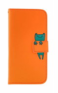 TopQ Pouzdro Samsung A55 knížkové oranžové s žabkou 130926 - Pouzdro na mobil